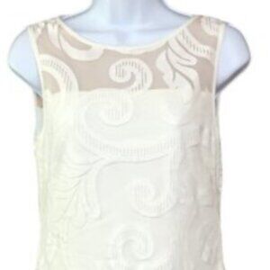 Frank Lyman Size 14 Woman Black Dress Color Cream Lace Wedding SKU 450